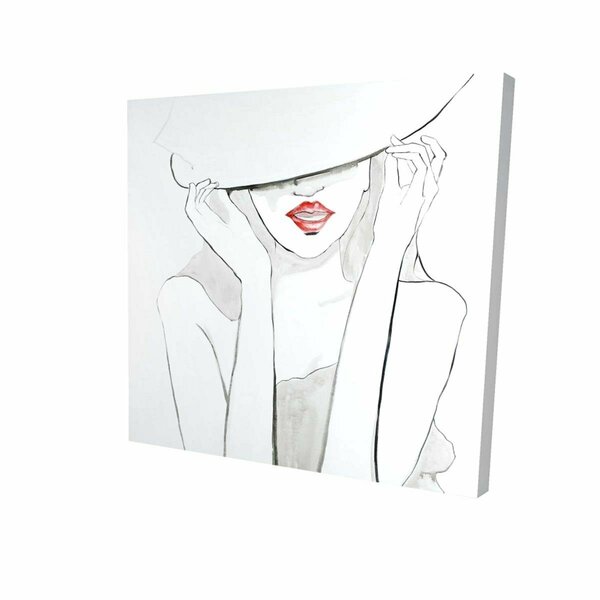 Begin Home Decor 12 x 12 in. Woman with Big Hat-Print on Canvas 2080-1212-FA21